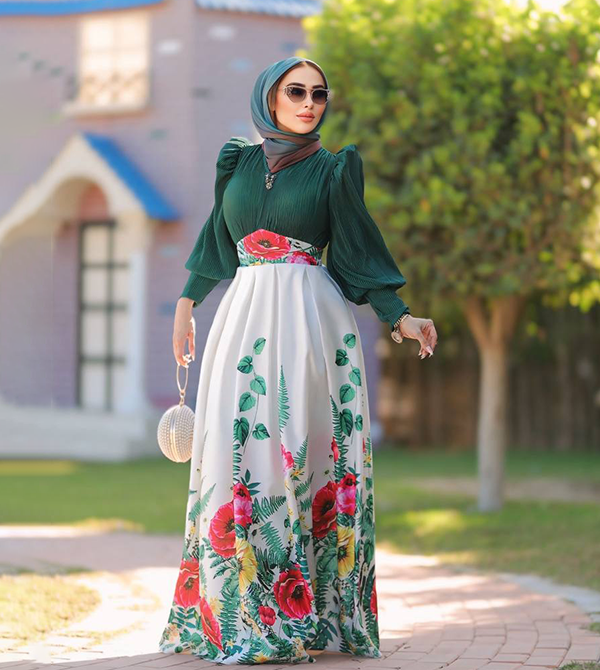 Italian dress with natural silk plisse