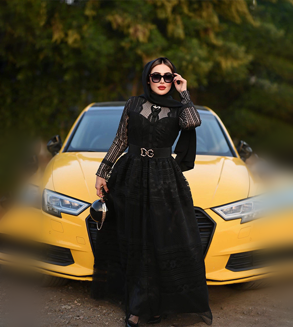 Dress made of French guipure lace